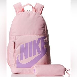 Nike Elemental Kids Backpack School Travel Bag Pink Purple 20L NEW